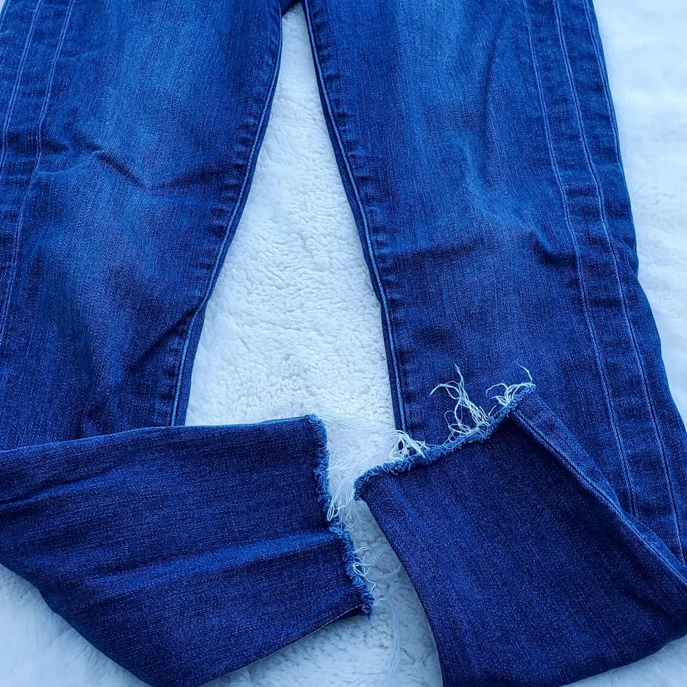 Paige Stylish Blue Cropped Jeans Size 29 - Picture 3 of 9